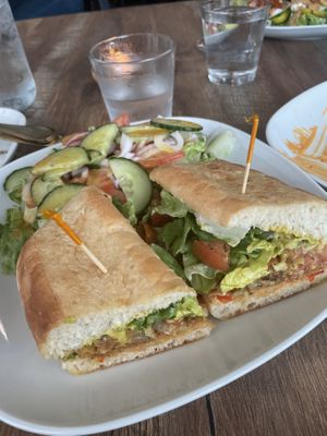 Loaded Italian Grinder with salad  at PiANTA in Providence