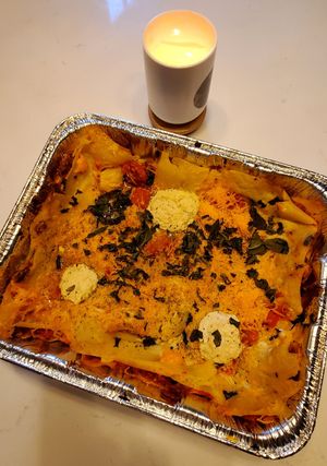 Lasagna at PiANTA in Providence