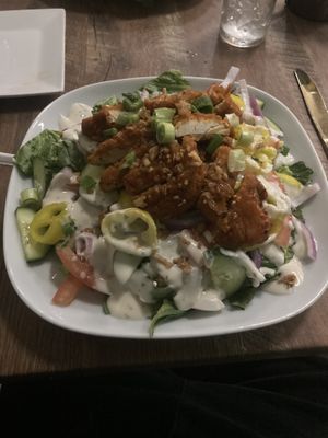 Buffalo chick’n salad  at PiANTA in Providence