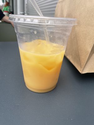 Passion fruit Thai iced tea  at PiANTA in Providence