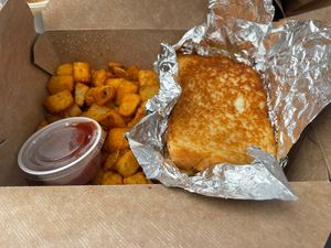 Grilled egg and cheese sandwich  at PiANTA in Providence