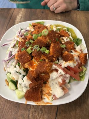 Buffalo chicken salad yummmy  at PiANTA in Providence