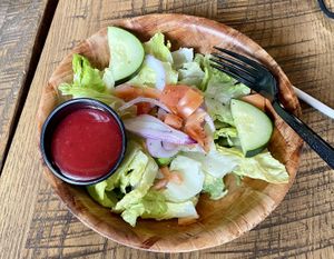 Gram’s side salad with strawberry vinaigrette  at dO wood fired in Irwin