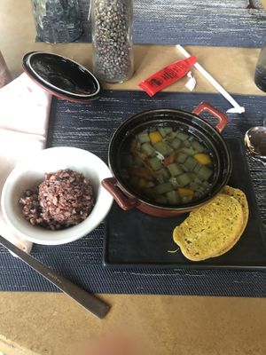 Ginger soup at Alive! Cuisine in Lipa City