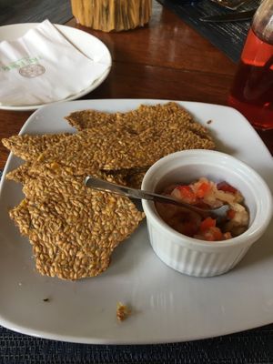 Flaxseed crackers  at Alive! Cuisine in Lipa City