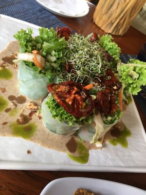 Fresh Salad Roll with Almond Butter Sauce  at Alive! Cuisine in Lipa City