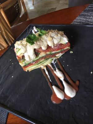 Raw Food Lasagne de Zucchini  at Alive! Cuisine in Lipa City
