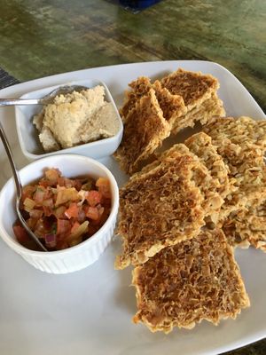 Dehydrated Coconut crackers  at Alive! Cuisine in Lipa City