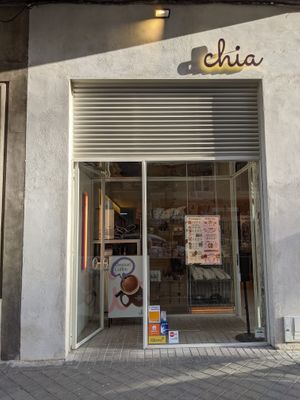view from the street at Chia Restaurante in Madrid