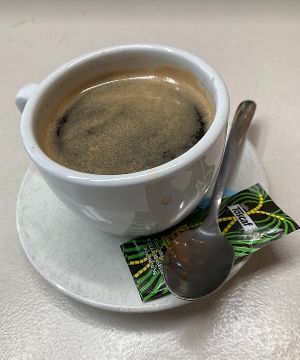 Coffee at Chia Restaurante in Madrid