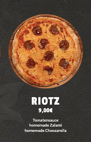 menu at Pizza Riotz in Muenster