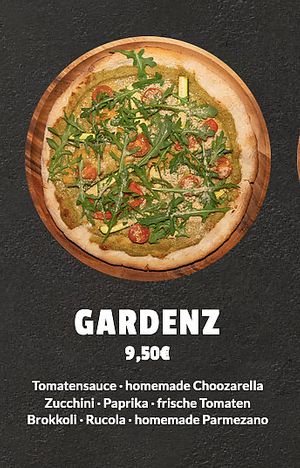 menu at Pizza Riotz in Muenster