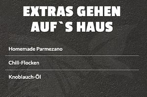 menu at Pizza Riotz in Muenster