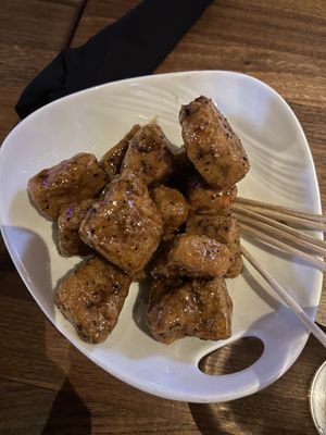 Gardein wings with the whisky sauce   at Yard House in Sacramento