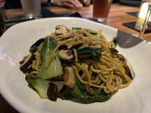 Shiitake garlic noodles minus the butter and parm   at Yard House in Sacramento