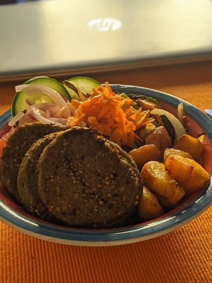 Vegan bowl at El Bololó in Cartagena