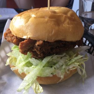 The jalapotle burger, so good! at Lovechild Kitchen + Bar in Mermaid Beach