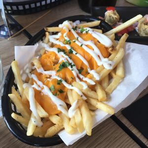 Cheesy fries at Lovechild Kitchen + Bar in Mermaid Beach