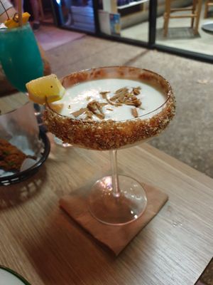 Lemon cheesecake cocktail at Lovechild Kitchen + Bar in Mermaid Beach