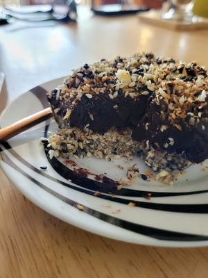 Raw chocolate brownie at Kali in Koh Phangan