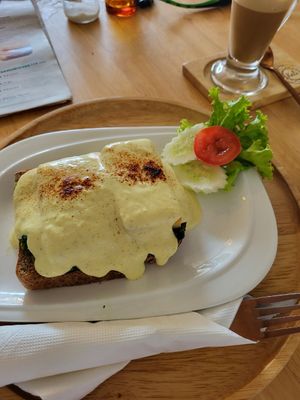 "Egg" benedict (plain except the sauce) at Kali in Koh Phangan