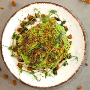 avocado toast  at BeBo Cold Press -  Passeig de Sant Joan Bosco in Barcelona