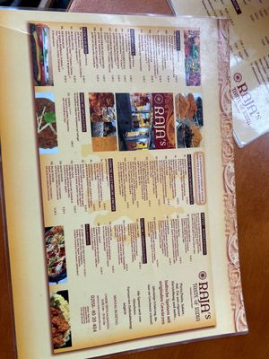 Menu side 2  at Raja's in Kaarst