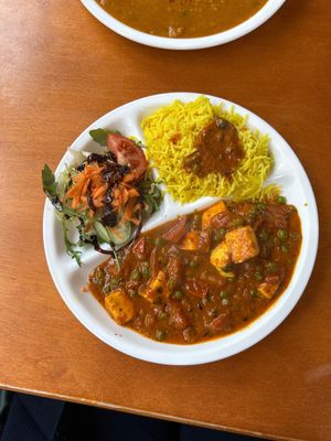 Matter paneer plate  at Raja's in Kaarst