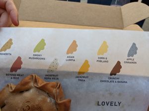 Empanada map at Fons Empanadas in Chicago