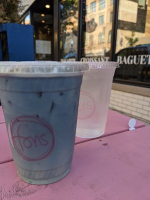 Blue matcha at Fons Empanadas in Chicago