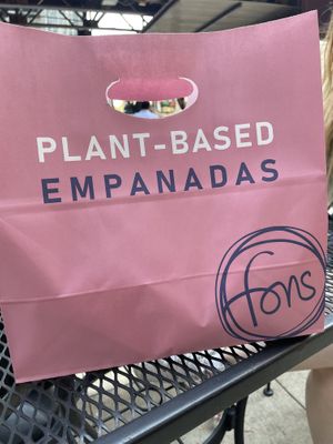 The bag it comes in  at Fons Empanadas in Chicago