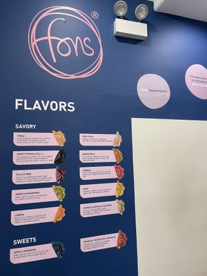 The empanada menu!  at Fons Empanadas in Chicago