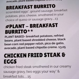 Menu example at Blind Pig Pub in Fort Collins