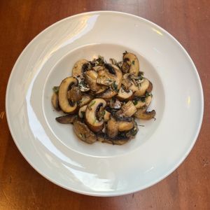 This mushroom appetizer is simple yet satisfying. at El Drac al Cau del Llop in Girona