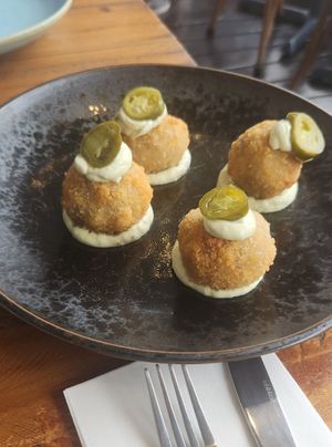 Mushroom potato croquettes at Repeat Offender in Elwood