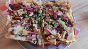 BBQ chicken at Pizza Wizard in Rochester