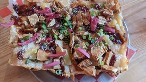 BBQ chicken at Pizza Wizard in Rochester