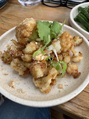 Tasty spicy cauliflower bites at At The Heads in Barwon Heads