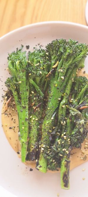 Delicious brocolini at At The Heads in Barwon Heads