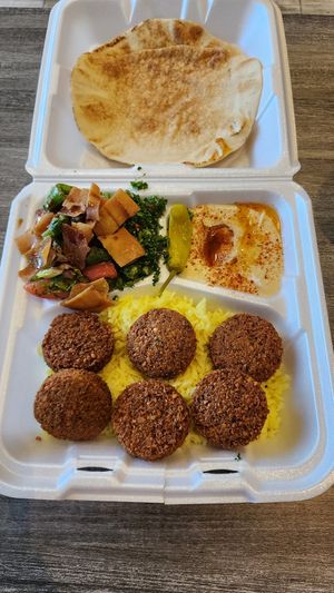 Falafel plate at Zesty Shawarma And Grill in Menifee