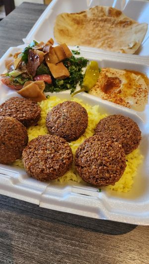 Falafel plate at Zesty Shawarma And Grill in Menifee