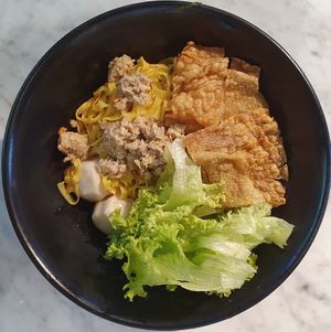 Dried Mee pok
Photo by Sam Lama at Veggie House 一芳 - Simei in East Singapore