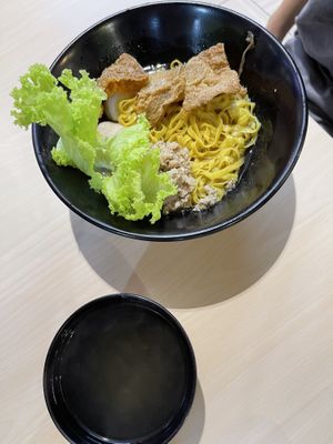 Mee pok dry  at Veggie House 一芳 - Simei in East Singapore