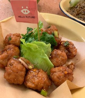 Fried OmniPork balls 炸新豬肉丸 at Kok Kok in New Territories