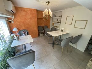 Room on left hand side of entrance  at Vegeater in Tokyo