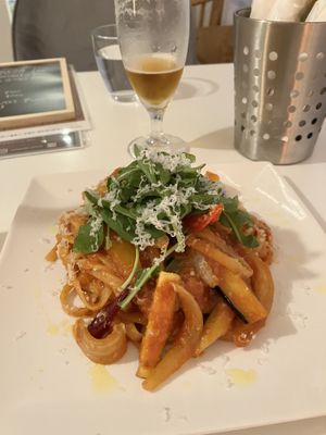 Vegetable tomato sauce pasta  at Vegeater in Tokyo