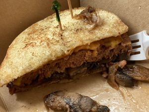 Veganator Patty Melt at Vegan Gator Food Truck in Gainesville