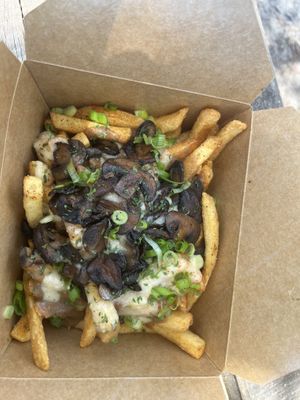Couldn’t tell you which loaded fries were best. Both were soo good. I believe these are truffle fries   at Vegan Gator Food Truck in Gainesville
