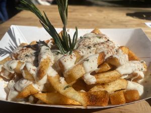 White Truffle and Rosemary Fries  at Vegan Gator Food Truck in Gainesville