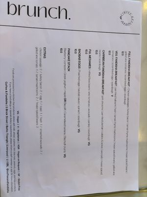 Special menu which we chose from. Oddly the eggs were labelled as vegan tho but I imagine it was just a typo at COFFEE & FANDISHA in Liverpool